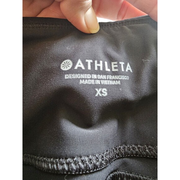 ATHLETA Stellar Tight Leggings Womens XS Black Blue - Picture 2 of 8